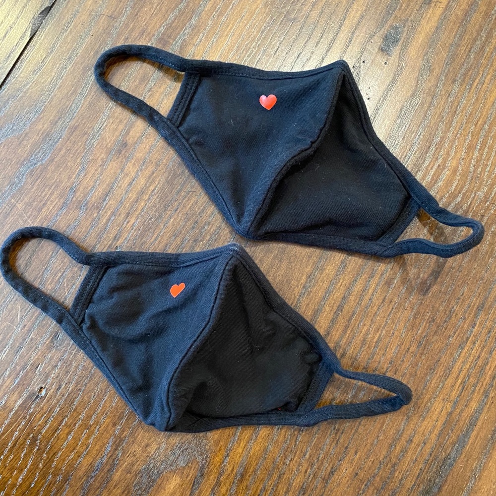 His and Her Valentine Heart Face Masks New